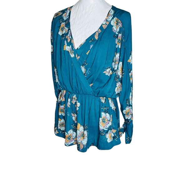 Free People Tuscan Dreams Tunic Dress Turquoise Women’s Size Small - Picture 3 of 10